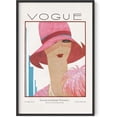thumbnail image 1 of HAUS AND HUES Vintage Vogue Poster Fashion Wall Art - Pink Posters Vintage Art Print, Glamorous Wall Decor, Glam Room Decor Vintage Wall Art, Vintage Vogue Posters Glam Wall Decor (Unframed 24x36), 1 of 6