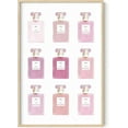 thumbnail image 1 of HAUS AND HUES Wall Art Eau De Parfum | Blush Pink Wall Decor Fashion Wall Art for Women Pink Wall Art for Bedroom Vanity Room Wall Art | BEIGE FRAMED 24” x 36”, 1 of 6