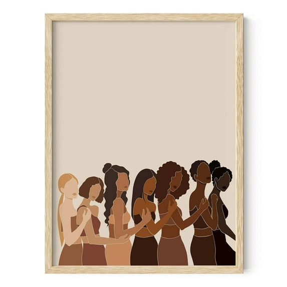 HAUS AND HUES Wall Decor for Bedroom Women, Women Posters, Empowerment Decor, Black Woman Wall Art, Black Girl Wall Art, Female Wall Decor, Black Women Poster, Wall Art Black People (Beige, 12x16)
