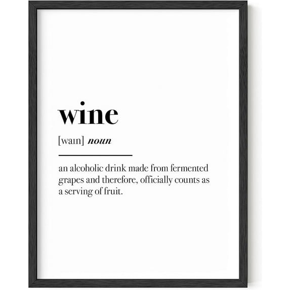 HAUS AND HUES Wine Prints Wall Art – Funny Wall Decor Wine Quotes Wall Decor Funny Posters For College Posters For Dorms Funny Wall Prints Wine Bar Decor Wine Theme | Wine (Black Framed, 12x16)