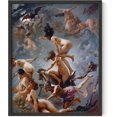 thumbnail image 1 of HAUS AND HUES Witch Poster Gothic Wall Art - Vintage Witch Art Gothic Wall Decor, Occult Poster Witchy Wall Decor, Gothic Prints, Spiritual Posters Witches Going to Sabbath (Framed Black 16x20), 1 of 6