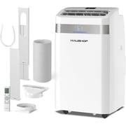HAUSHOF Portable Air Conditioner 14000 BTU ASHRAE 10,000 BTU DOE, 4-in-1 AC Unit with Cool, Fan, Dry & Sleep Modes, 46dB Quiet, Remote Control, 24H Timer, Window Kit Included