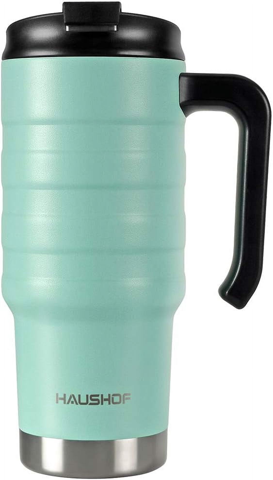 HAUSHOF 24 oz Travel Mug, Stainless Double Wall Vacuum Insulated
