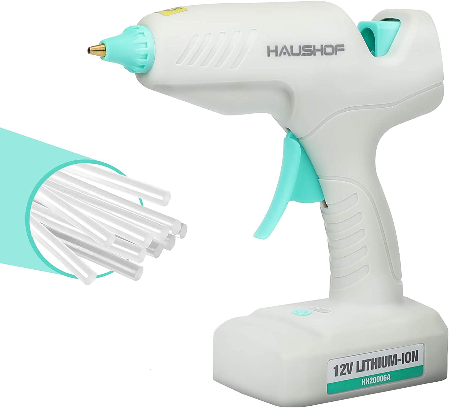 HAUSHOF Mini Hot Glue Gun Kit with 20 Piece Hot Glue Sticks 20W 120V  Protective