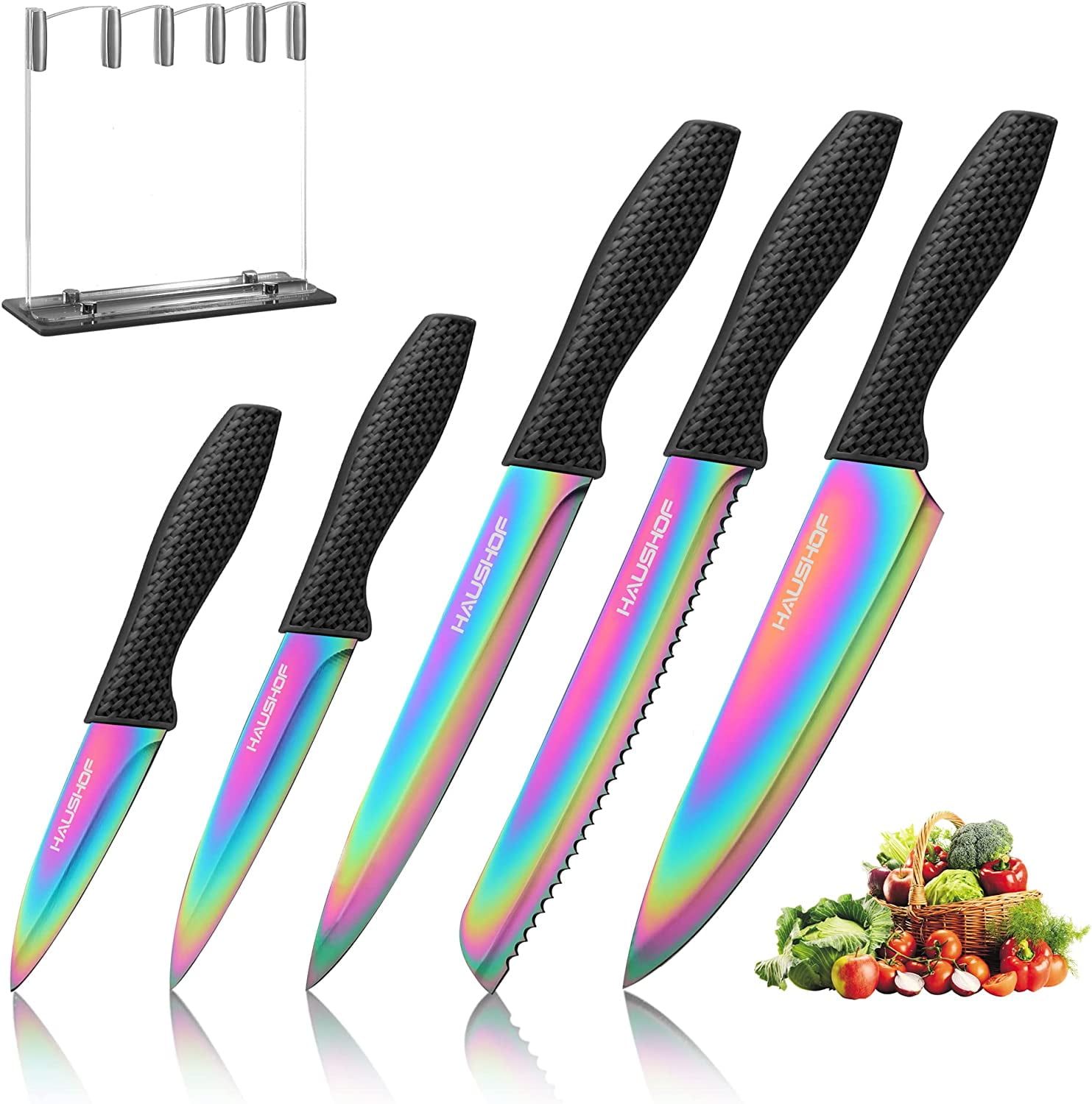 Shopmania 102 Kitchen Knife Set with Wooden Block and Scissors (5