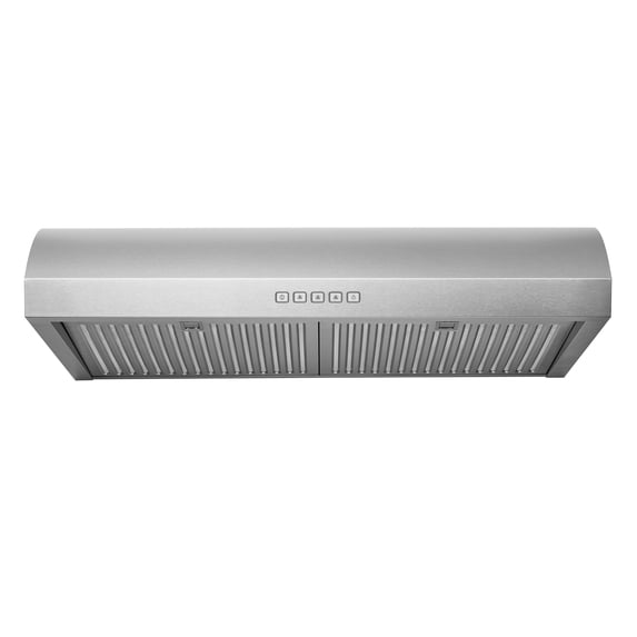 Hauslane Chef Series 30" B018 Convertible Under Cabinet Range Hood 120 Volts Minimalist 3-Way Venting 250 CFM Aluminum Filters LED Stainless Steel