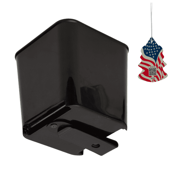 HAUSSIMPLE Mini Car Trash Can Garbage Bin Medium 2 Liters Plastic Spill-Proof with Mat Clip