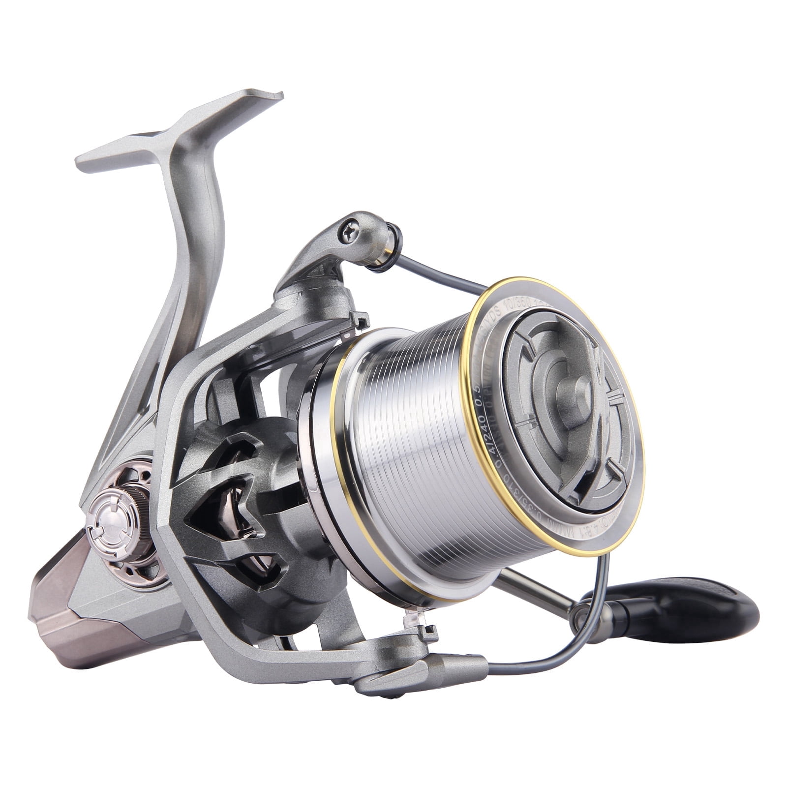 HAUT TON 9000 Spinning Reel 6+1BB Metal Surf Fishing Reels, 4.8:1 Gear Ratio 55lbs Drag Inshore Saltwater Fishing Reels