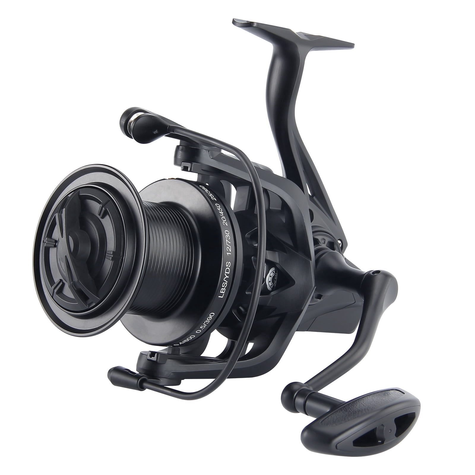 HAUT TON Black NGK14000 Spinning Reel 6+1BB Metal Surf Fishing Reels,4.8:1 Gear Ratio 55lbs Drag Heavy Long Casting Inshore Saltwater Monster Fish