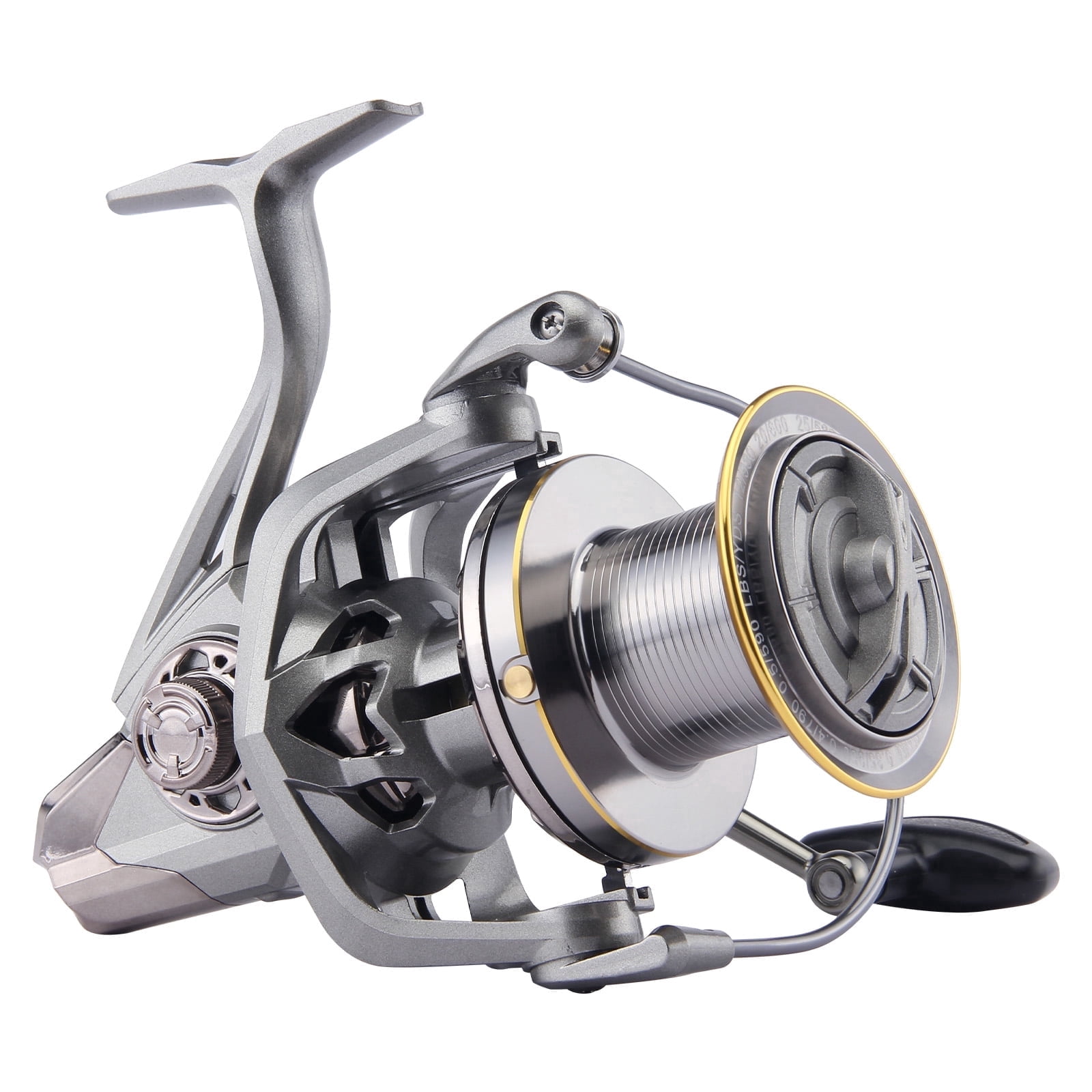 HAUT TON Spinning Reel 8000/9000/10000/12000/14000,6+1BB Metal Surf Fishing Reels,4.8:1 Gear Ratio 55lbs Drag Heavy Long Casting Inshore Saltwater Monster Fish