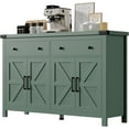 thumbnail image 1 of HAUXITIO Farmhouse Buffet Cabinet with 4 Doors & 2 Drawers,55 Inch Storage Sideboard with Coffee Bar Station for Dining Room & Kitchen,Green, 1 of 9