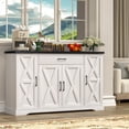 thumbnail image 1 of HAUXITIO White Buffet Cabinet with Drawer & Adjustable Shelves, Modern Coffee Bar Station for Kitchen, Pantry Storage Sideboard, 1 of 7