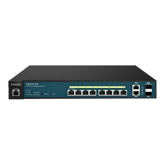 EnGenius Neutron Series EWS5912FP - Switch - managed - 8 x 10/100/1000 (PoE+) + 2 x SFP + 2 x 10/100/1000 - desktop, rack-mountable - PoE+ (130 W)