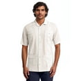 thumbnail image 1 of Havanera Men's and Big Men's Camp Collar Guayabera Short Sleeve Button-Down Shirt, Sizes S-5XL, 1 of 8
