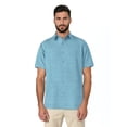 thumbnail image 1 of Havanera Men's and Big Men's Tucks and Embroidered Panels Short Sleeve Cotton Linen Button-Down Shirt with Pockets, Sizes S-5XL, 1 of 8