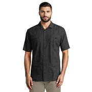 Havanera Men's and Big Men's Camp Collar Guayabera Short Sleeve Button-Down Shirt, Sizes S-5XL
