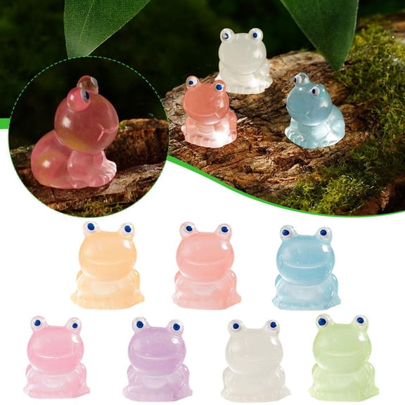 HAVELOR 100-Piece Mini Frog Statues, 0.7 x 0.6 Inch Realistic Decor, for DIY Fairy Gardens and Party Centerpieces(green,one)
