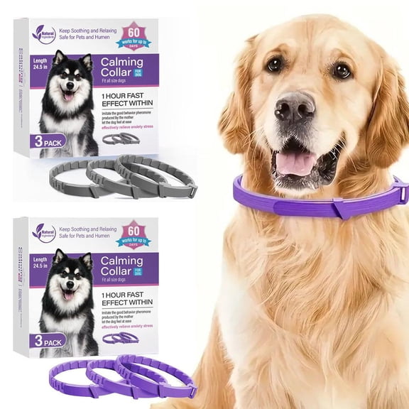 HAVELOR 15-Inch Dog Anxiety Relief Collar, Calming Aid for Thunderstorms & Separation, Adjustable Fit for All Breeds(gray,1pcs)
