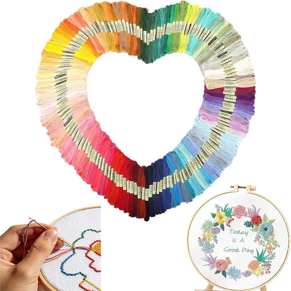 HAVELOR 200-Color Polyester Embroidery Floss Set, 315-Inch Threads for Fade-Resistant Stitching, Ideal for Cross-Stitch and DIY Craft Projects(A,1set)