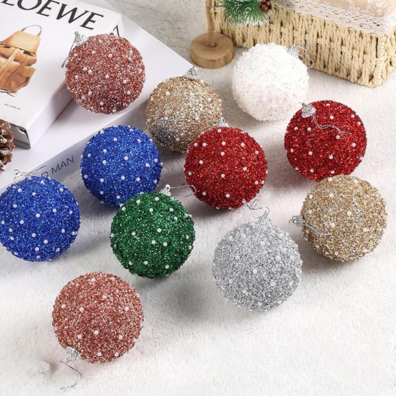 HAVELOR 3.15 Inch Shatterproof Christmas Ornaments, 6-Pack Colorful Ball Set, Festive Tree Decor for Home and Office(champagne,1pcs)