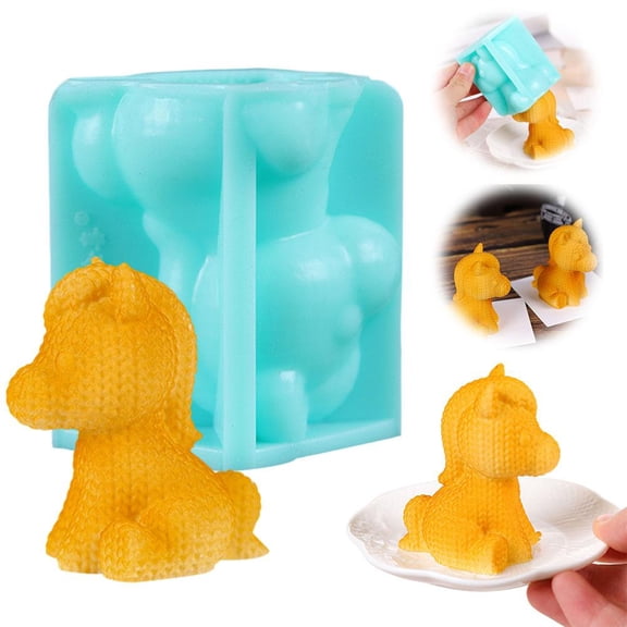 HAVELOR 3D Horse Silicone Mold, 2.5 in & 3 in Sizes for Easy Demolding, Perfect for Mousse Cakes and Party Treats(Blue,7cm)