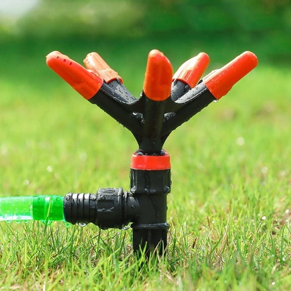 HAVELOR 5-Arm Rotating Sprinkler, 10.43 in Wide Coverage, Even Watering for Lawns and Gardens(White,1pcs)