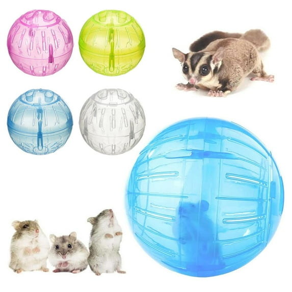 HAVELOR Acrylic Hamster Exercise Ball, 4 Inch Clear See-Through Design, Safe Playtime for Small Pets(blue,1pcs)