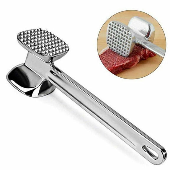 HAVELOR Aluminum Alloy Meat Tenderizer Hammer, 8.5-Inch with Dual Textured Heads, For Pounding Steaks and Flattening Chicken Breasts(S,1pcs)