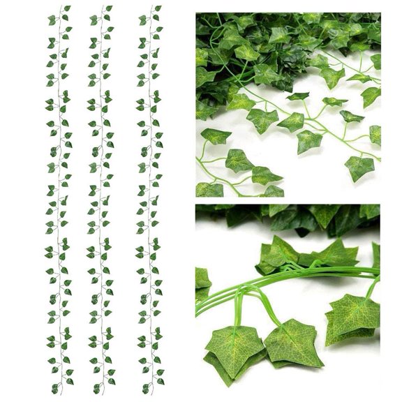 HAVELOR Artificial Ivy Garland, 82.68 Inch Green Plastic Vine, Flexible Branches for Easy Shaping, Perfect for Covering Walls, Fences, and Columns(green,1set)