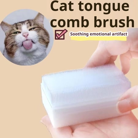 HAVELOR Cat Tongue Comb, 3.11 x 1.93 x 1.5 in, Removes Tangles and Dead Skin, Essential for Daily Cat Grooming and Oral Hygiene(white,1pcs)
