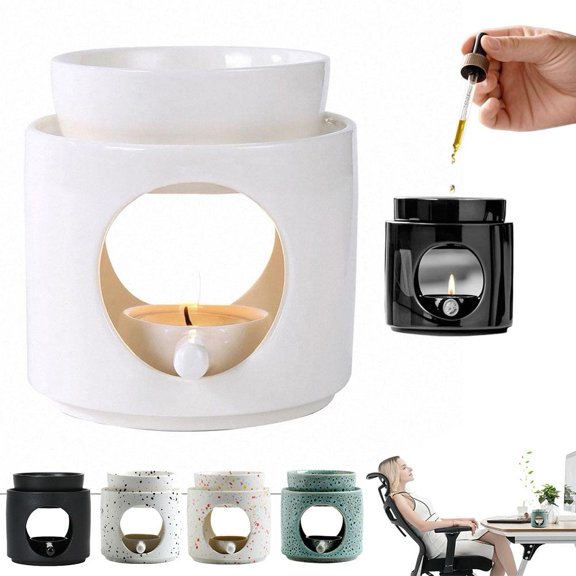 HAVELOR Ceramic Aroma Diffuser, 3.74 x 3.15 in, Efficient Heat-Free Fragrance Dispersion, for Quiet Bedroom or Office Humidifying(snowflake,1pcs)