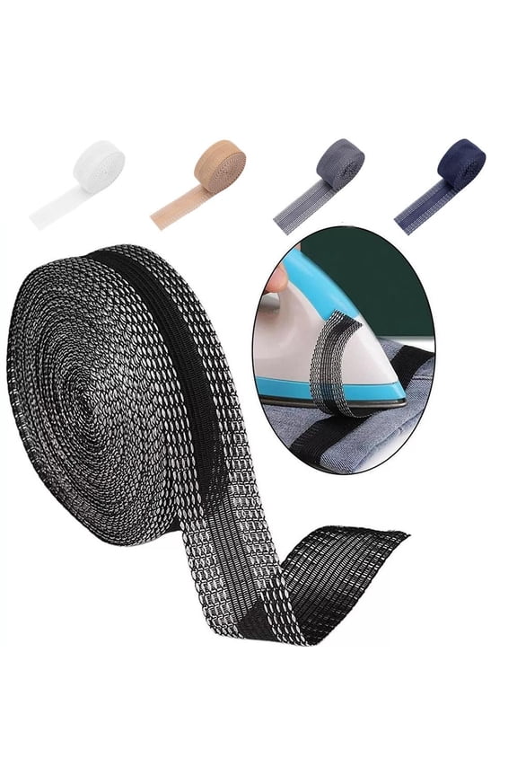 Cloth Pant Leg Hem Tape, 0.94 in x 195 in, Prevents Wear and Extends Pants Life, Quick Fix for Jeans and Trousers(grey,1pcs)