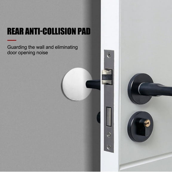 HAVELOR Door Bumper Pad, 2 x 2 Inch White PVC, Prevents Wall and Door Damage, Absorbs Impact for Quiet Home Use(white,1pcs)