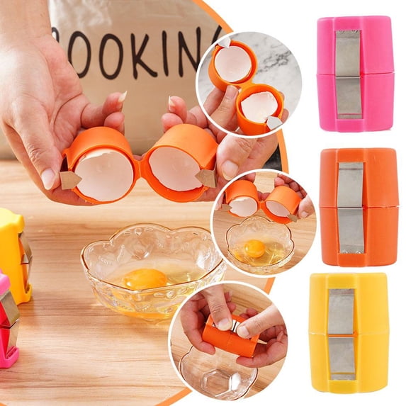 HAVELOR Egg Shell Opener, 2.81 x 2.54 in, Effortlessly Crack Eggs with One Press, Perfect for Quick Breakfast Prep(pink,1pcs)