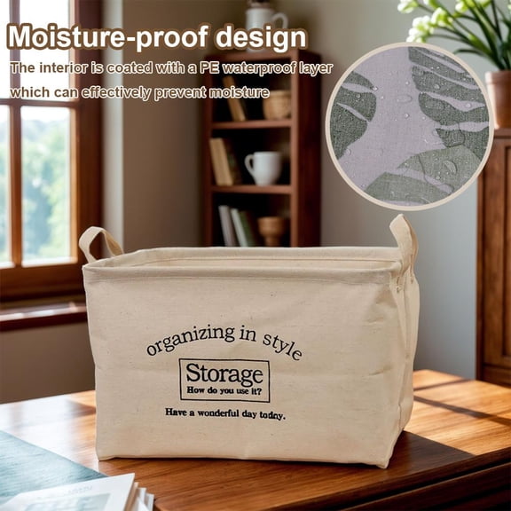 HAVELOR Fabric Storage Basket, 15x10x9 Inches, Foldable Design for Easy Storage and Portability, Perfect for Organizing Clothes, Toys, and Home Sundries(brown,1pcs)