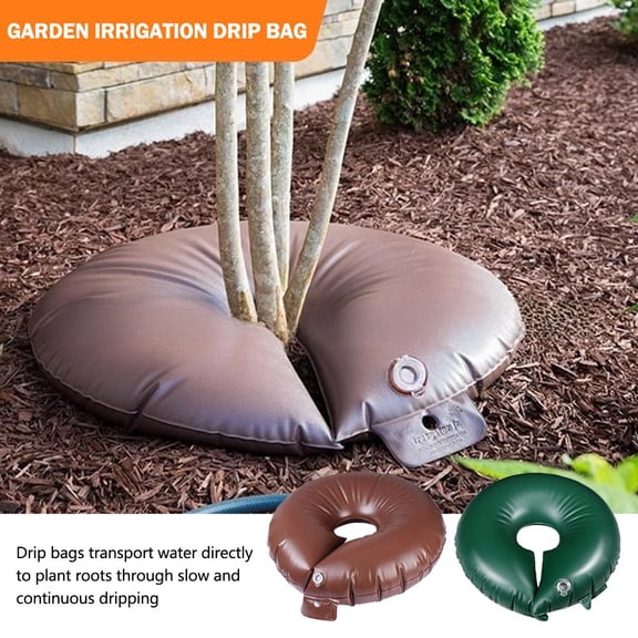 HAVELOR Garden Drip Irrigation Bag, 10-20 Gallon Capacity, Saves Water & Reduces Weeds, for Efficient Plant Watering in Pots or Slopes(brown 10 gallons,1pcs)
