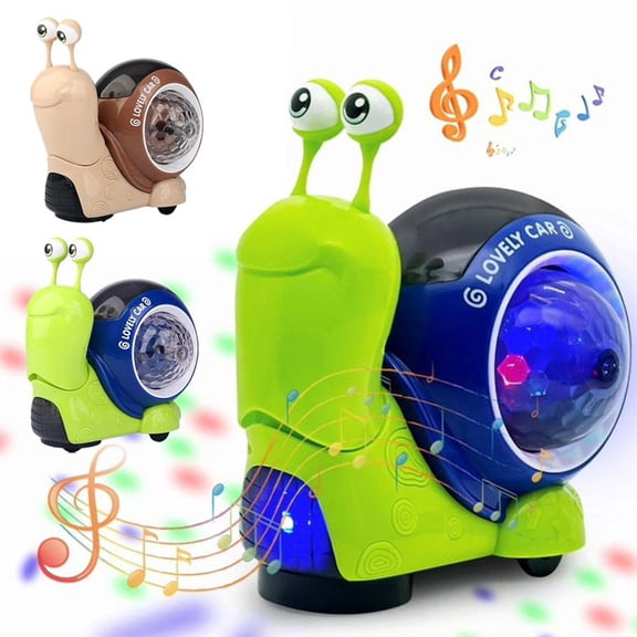 HAVELOR Interactive Pet Snail Toy, 5.31 x 5.31 x 3.54 in, Motorized Crawling Action with LED Lights, Fun Playtime for Cats, Dogs, and Kids(green,1pcs)