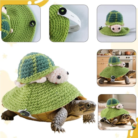 HAVELOR Knitted Pet Sweater, Turtle Shell Design for Warmth and Comfort, Cozy Costume for Cats and Small Dogs(L,1pcs)