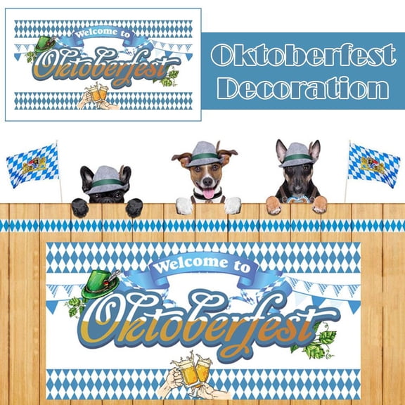 HAVELOR Oktoberfest Decoration Banner, 71 x 35 in, Waterproof Polyester, Creates Authentic German Festival Atmosphere, Perfect for Outdoor Parties and Bars(D,180*90CM)
