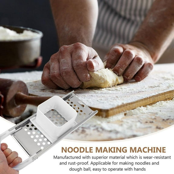 HAVELOR Spaetzle Maker, Stainless Steel Noodle Press Tool, 12.8 x 4.2 x 2.9 in, Effortlessly Creates Homemade Noodles, Perfect for German Spaetzle and Italian Pasta(White,1pcs)