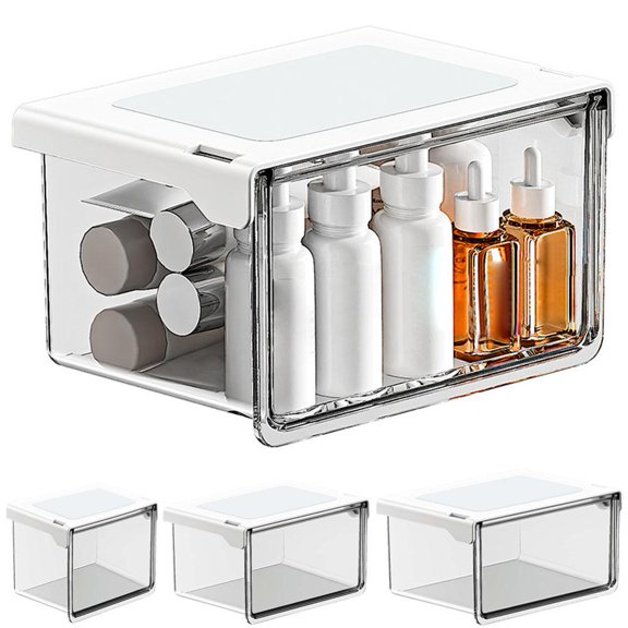 HAVELOR Under Desk Storage Box, 8.5 in Long, Organizes Small Items, Mounts Under Table Without Tools(S,1pcs)