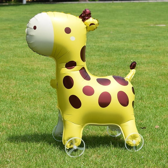 HAVELOR Walking Animal Balloon with Wheels, 18.5 x 19.7 in, Interactive Push-Pull Toy for Kids, Fun Playtime Companion for Indoor & Outdoor Games(dinosaurs,One size)