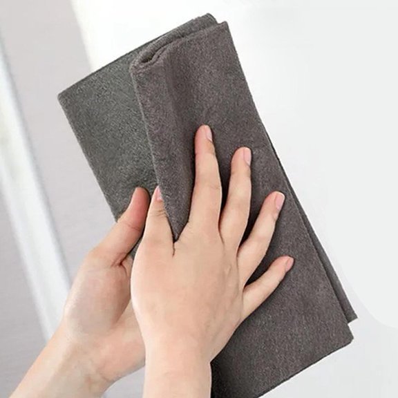 HAVELOR Wall Mirror, 12x12 Inch Non-Woven Frame, Clear Glass for Bright Reflection, Perfect for Bathroom or Bedroom Decor(Gray,1pcs)