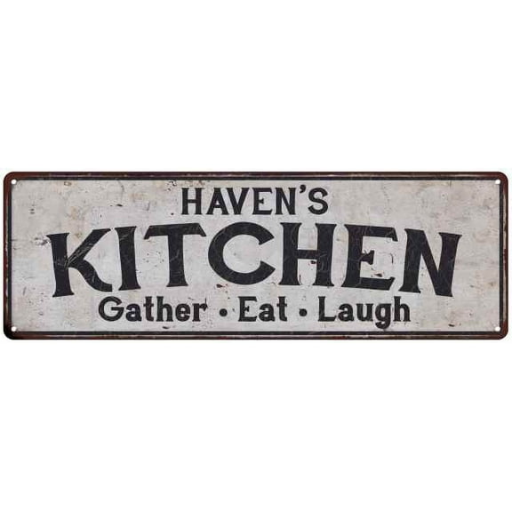 HAVEN's Kitchen Rustic Chic Decor Gift 8x24 Sign 108240051313
