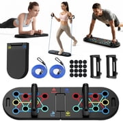 Havenity Plank & Push Up Board 22-in-1   Foldable Home Gym with Forearm Plank Pad, Resistance Bands, Color-Coded Push Up System for Men & Women