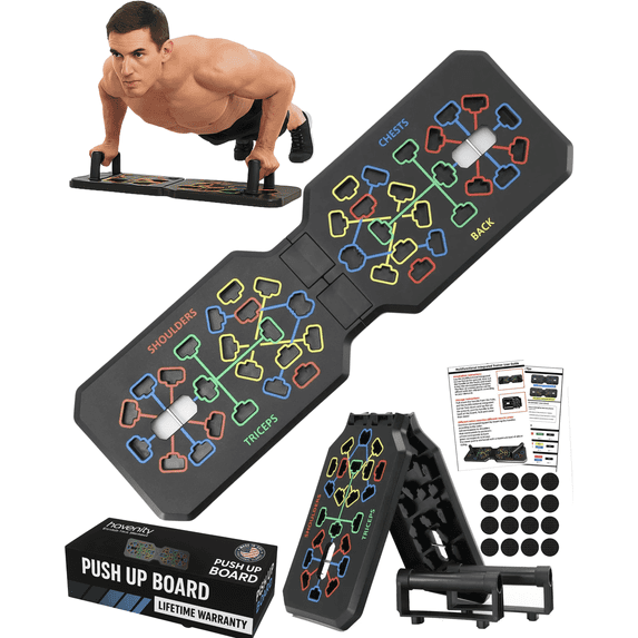 Havenity 20 in 1 Multifunctional Folding Push Up Board - Portable Push up Handles for Floor, Home and Gym Exercise Equipment, Suitable for Chest and Back Exercises, Strength Training Equipment for Me
