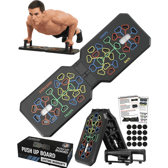Havenity 20 in 1 Multifunctional Folding Push Up Board - Portable Push up Handles for Floor, Home and Gym Exercise Equipment, Suitable for Chest and Back Exercises, Strength Training Equipment for Me