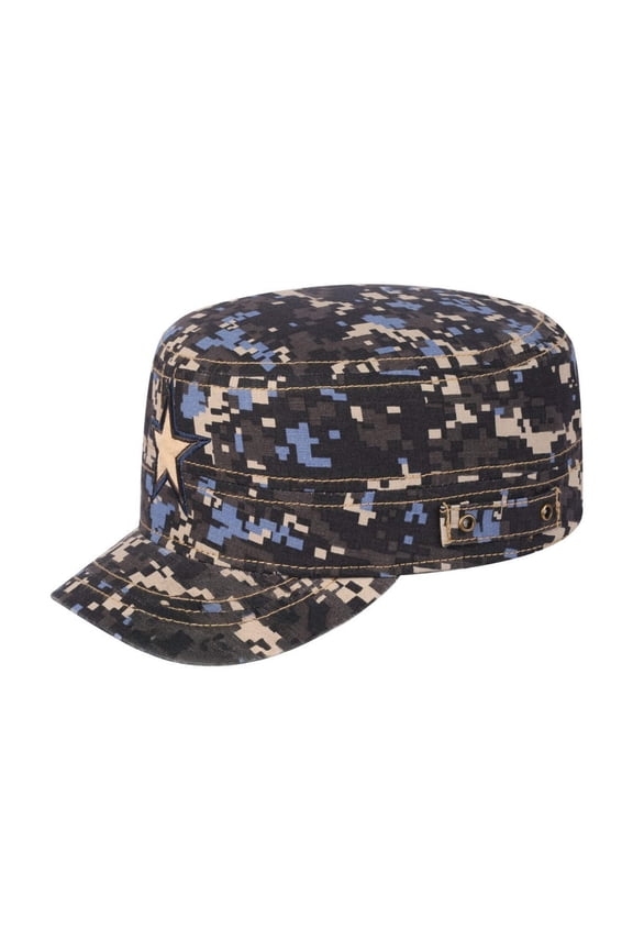 Unisex Embroidered The Star, Military Hat, Navy Camo/Navy Camo, Adjustable Fit