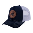 thumbnail image 1 of Unisex V2 Embroidered And Laser-Engraved Scorpius Zodiac (October 23, November 21), 5-Panel Trucker Hat, Navy/Light Grey, Adjustable Fit, 1 of 3