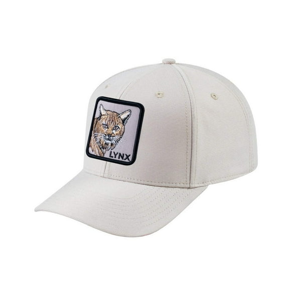 Unisex V2 Embroidered The Lynx, 6-Panel Baseball Cap, Beige/Beige, Adjustable Fit
